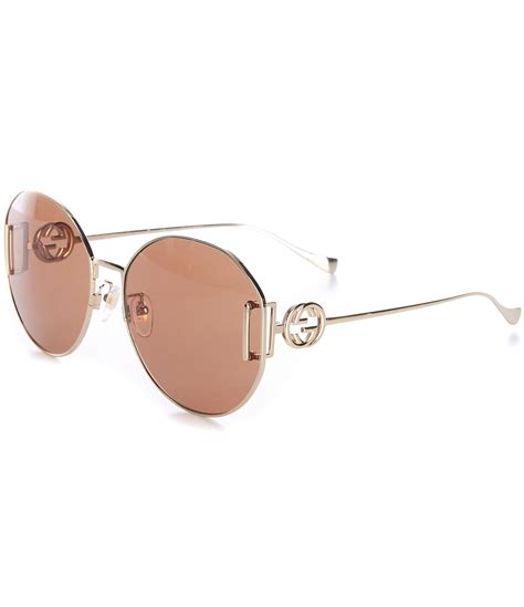 gucci 63mm round sunglasses|gucci clear lens sunglasses.